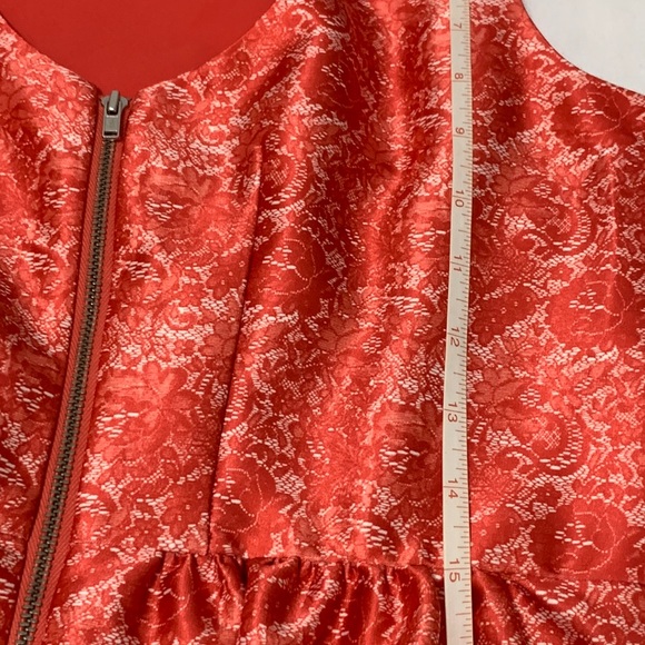 Limited Sleeveless Fit & Flare Floral Satin Print Dress with zipper and pockets. - Picture 4 of 9